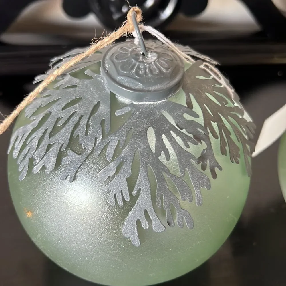 Pottery Barn Glass Ornaments